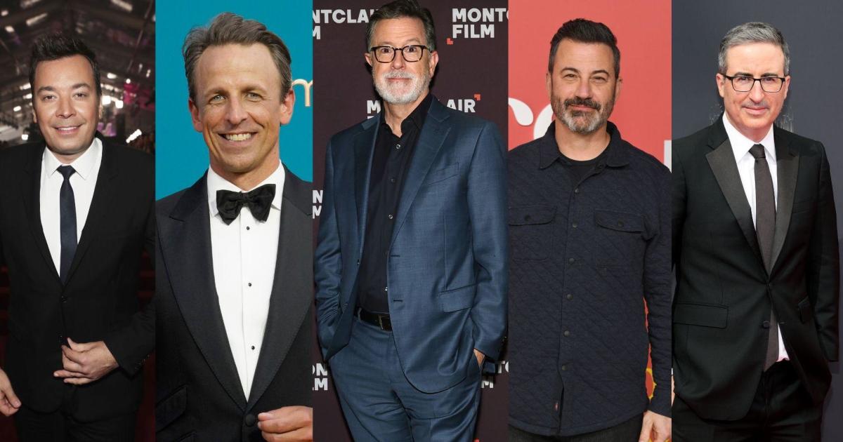 Colbert, Kimmel and other late-night hosts start podcast on Hollywood strikes